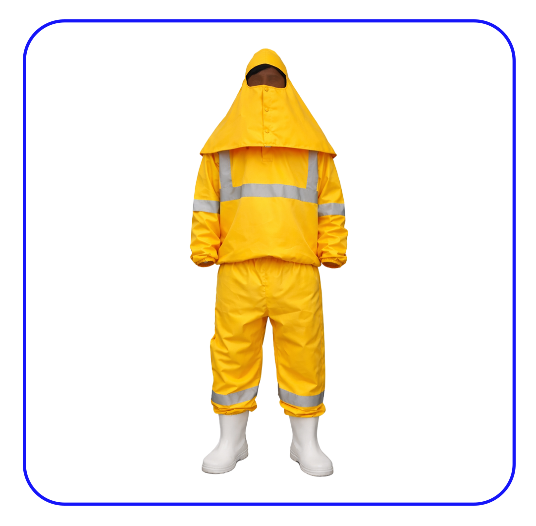 Capucha y uniforme de protección antifluidos