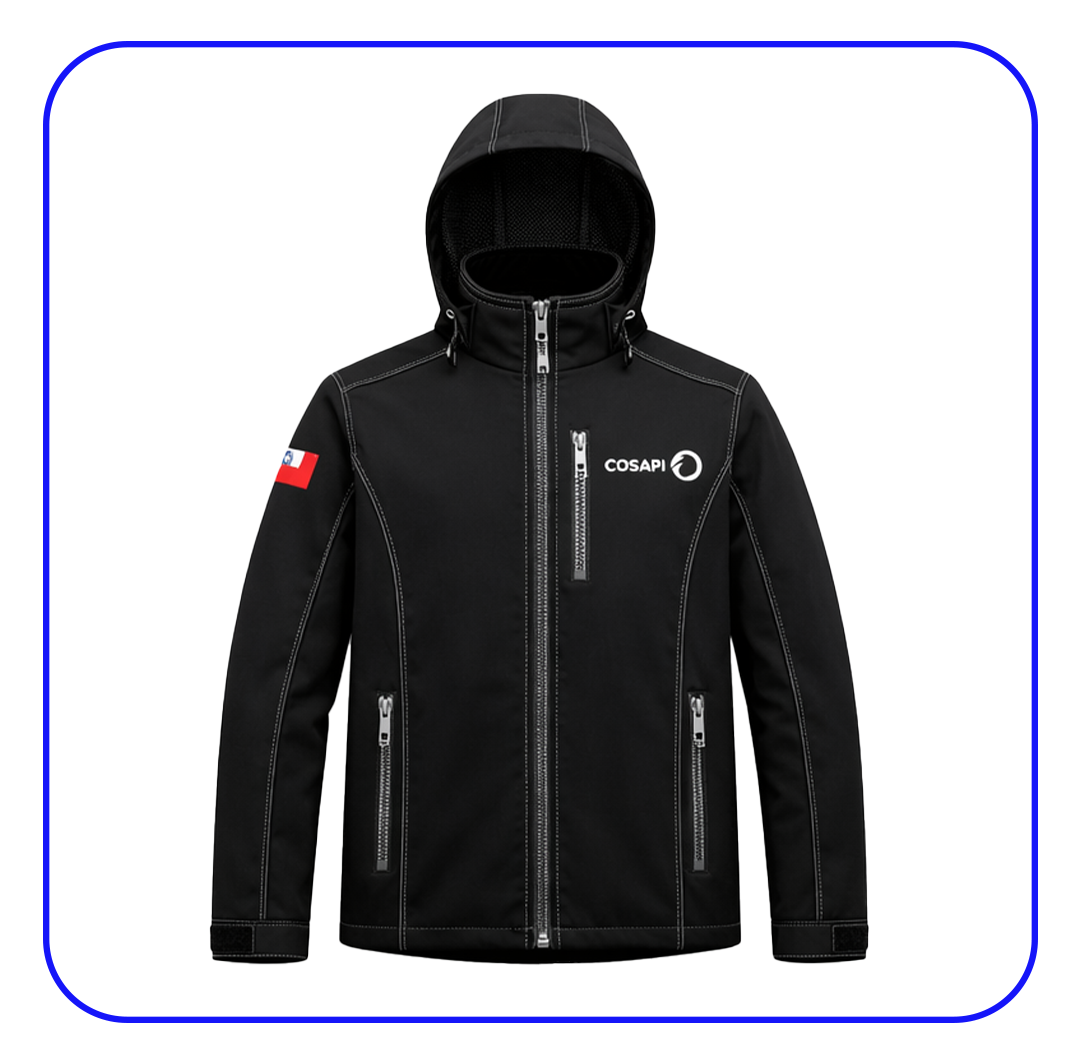 Casaca softshell caballero con capucha