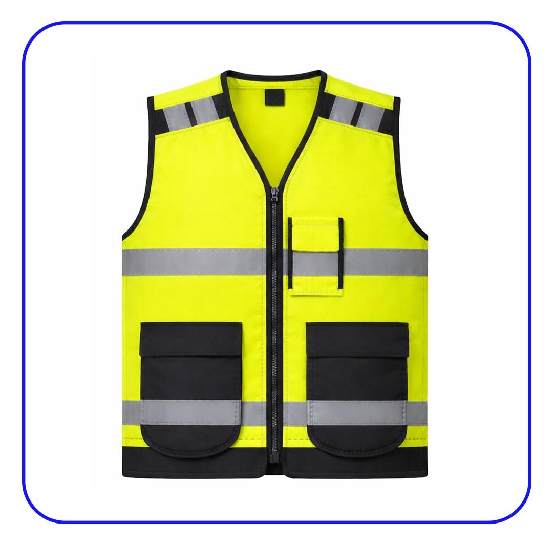 Chaleco de tela centro de distribución