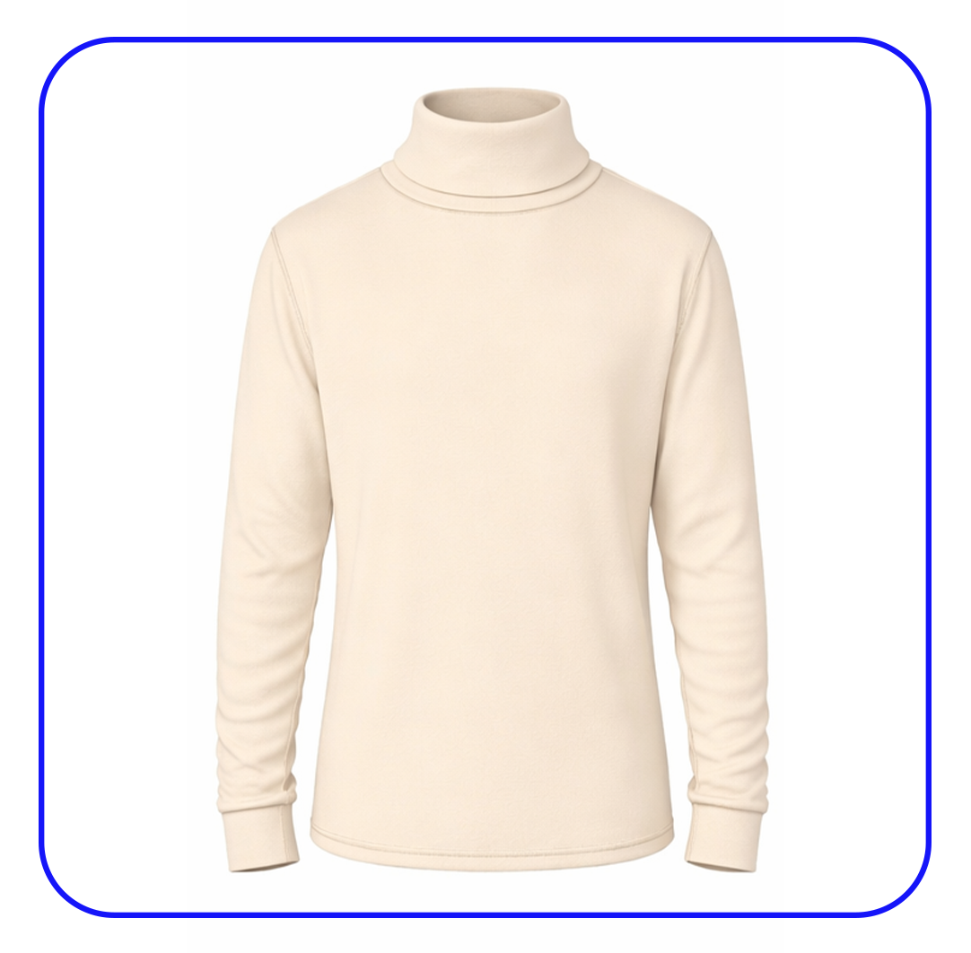 Polo manga larga cuello alto