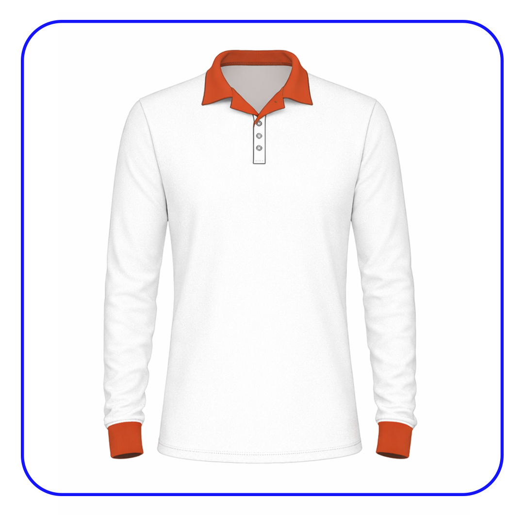 Polo manga larga cuello camisero